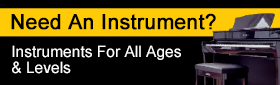 Need an instrument? Instruments for all ages and levels