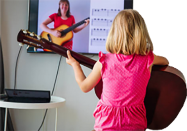 Girl playing guitar